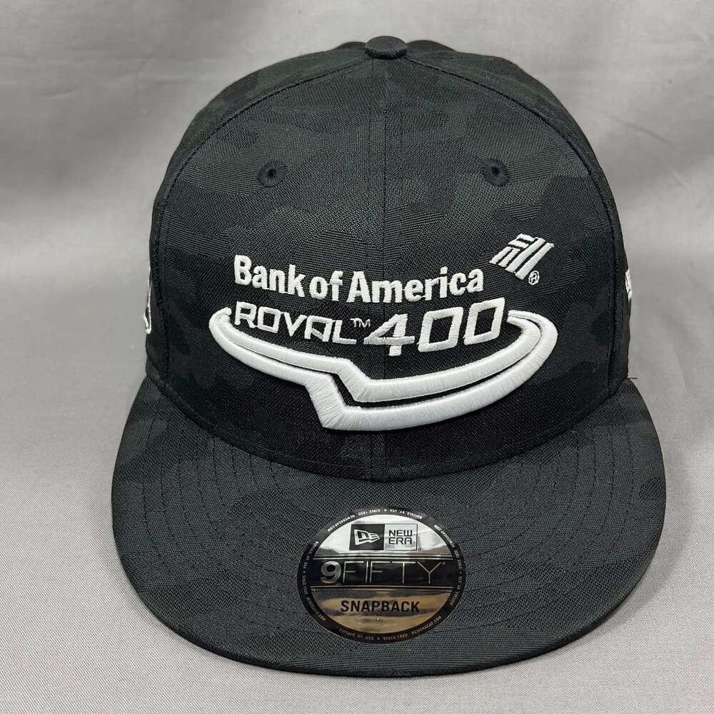 Bank Of America Roval 400 Nascar Snapback Hat Cap New Era 9fifty Black Camo Mens View 2